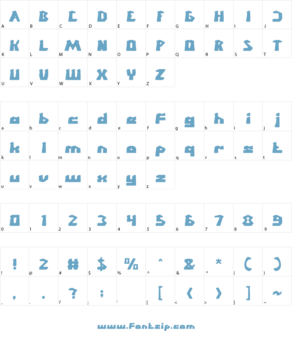 CHUNKY BAR Font Character